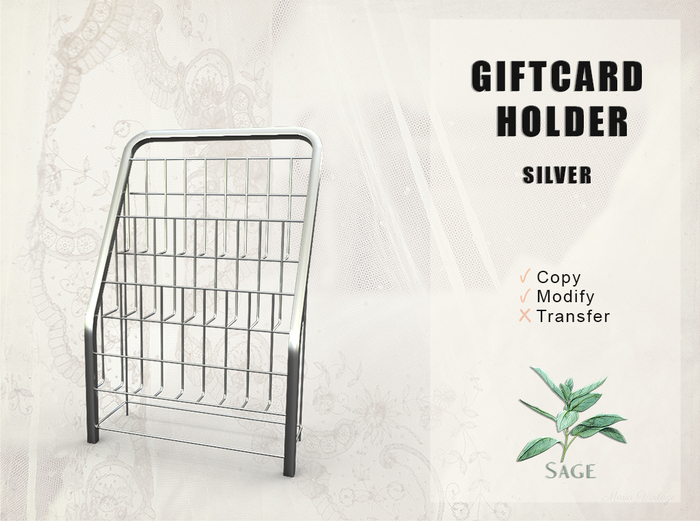 Sage - Giftcard Holder - Silver