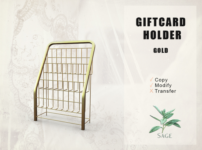 Sage - Giftcard Holder - Gold
