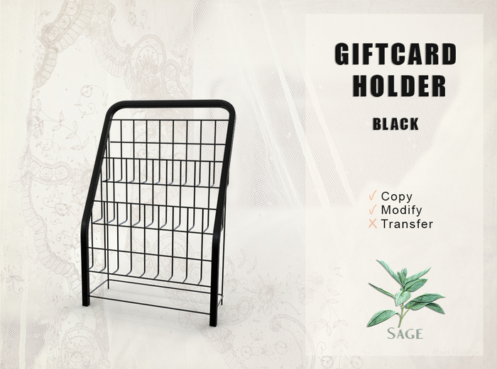 Sage - Giftcard Holder - Black
