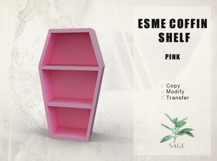 Sage - Esme Coffin Shelf - Pink
