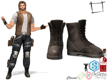 WC1622 Brown Leather Combat Boots
