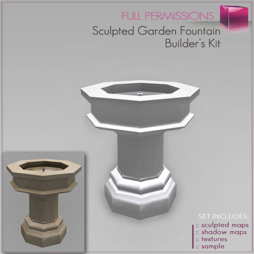 Full Perm Garden Fountain - Water Fountain Builder's Kit Set