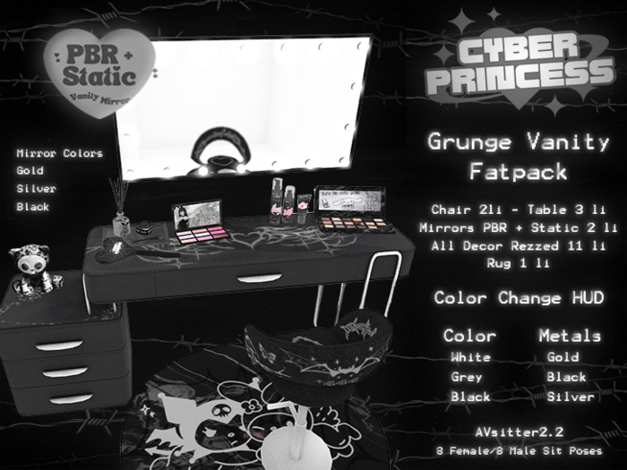 Cyber Princess. Grunge Vanity Set Fatpack