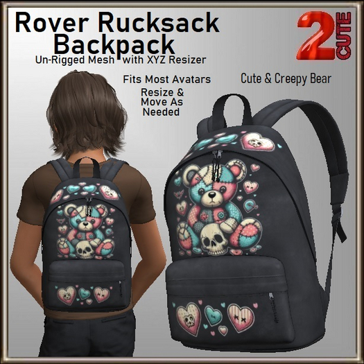 Rover Rucksack-Backpack [2cute] Cute & Creepy Bear