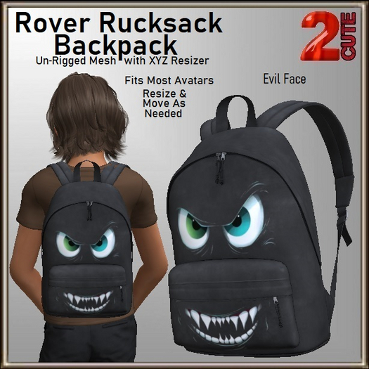 Rover Rucksack-Backpack [2cute] Evil Face