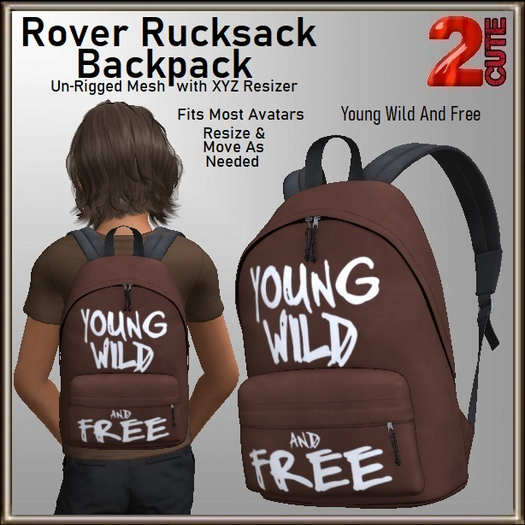 Rover Rucksack-Backpack [2cute] Young Wild and Free