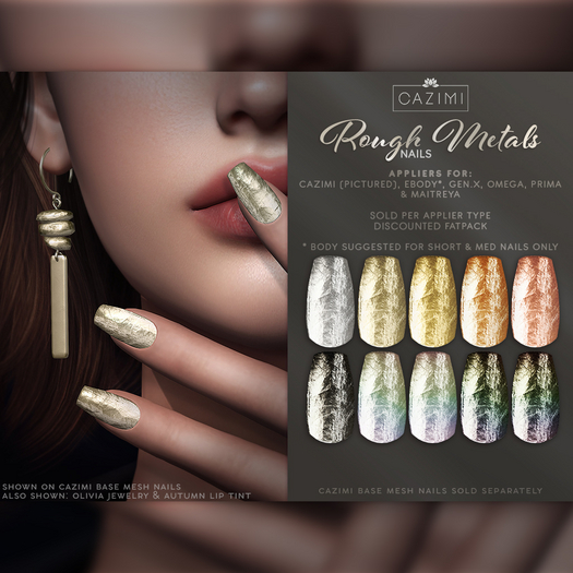 :CAZIMI: Rough Metals Nails - FATPACK