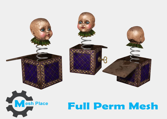 Mesh Place - Halloween Creepy Baby Doll Box Full Perm Mesh 