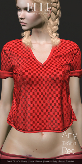 [ELLE] Any T-Shirt - Red