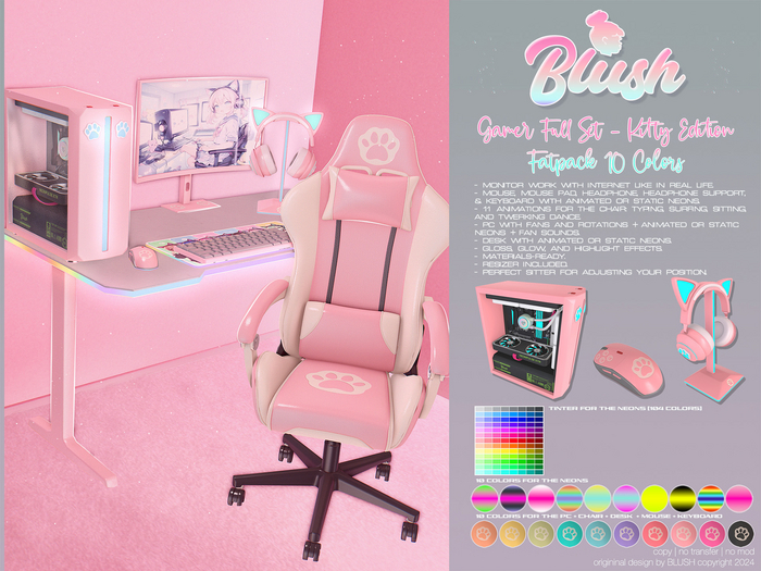 BLUSH - Gaming Full Set - Kitty Edition - Fatpack 10 Colors