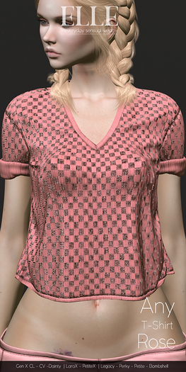 [ELLE] Any T-Shirt - Rose