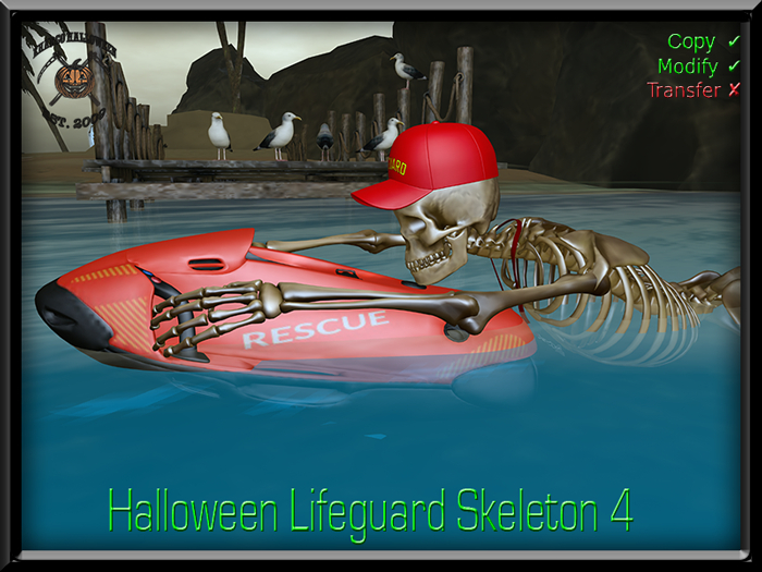 HALLOWEEN LIFEGUARD SKELETON 4