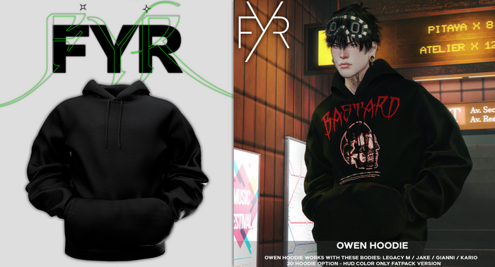 FYR - Owen Hoodie Black