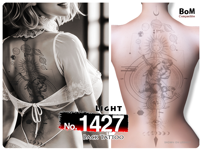(Back Tattoo) No.1427 Light