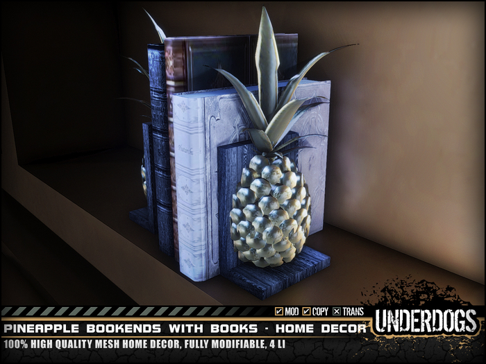 [UnderDogs] - Pineapple Books Home Decor - For Shelf  