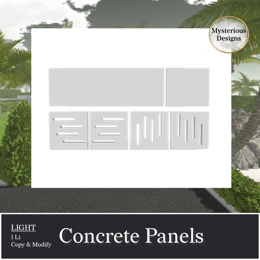 Mysterious Designs - Concrete Panels - Light
