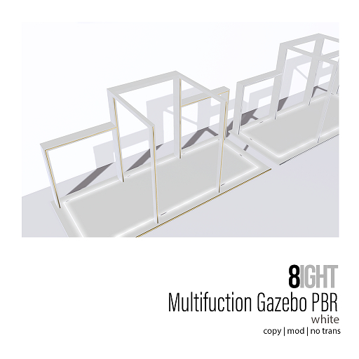 8 Multifunction Gozebo PBR - White