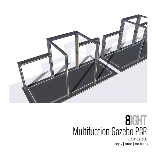 8 Multifunction Gozebo PBR - Concrete