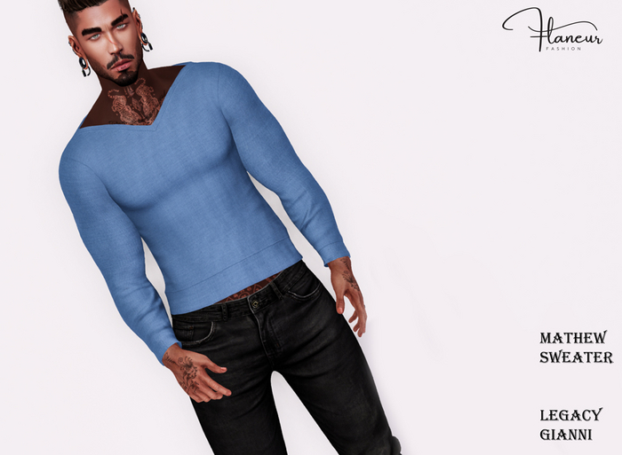 [Flaneur] Mathew Sweater Blue 