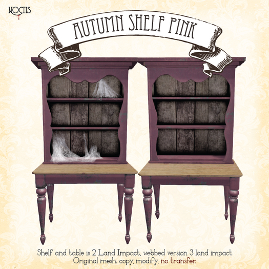[noctis] Autumn Table and Shelf pink ADD ME to unpack