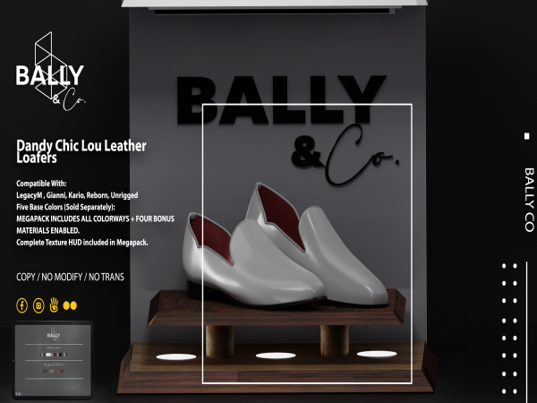 'BALLY & CO' Dandy Chic Lou Loafers Wht