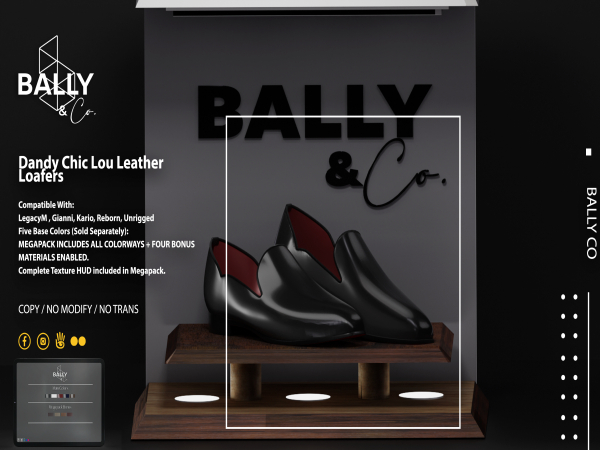 'BALLY & CO'. Dandy Chic Lou Loafers Blk