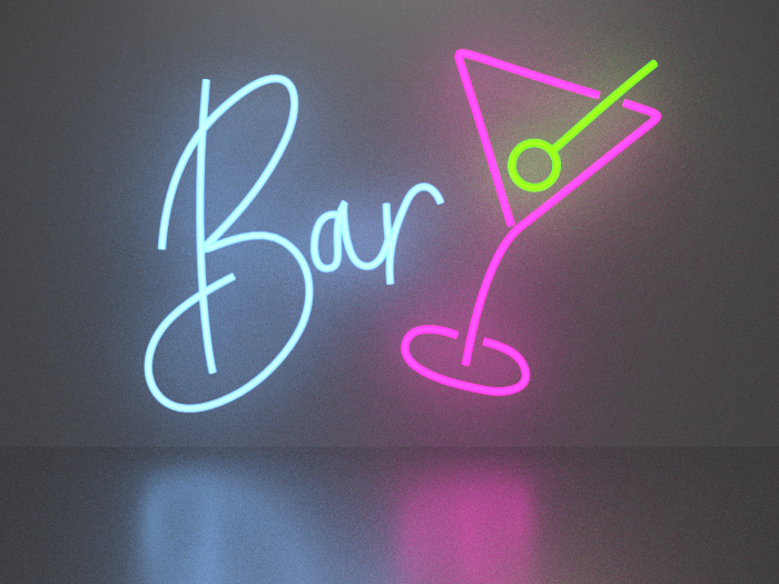 Bar 1 neon sign Full Permission
