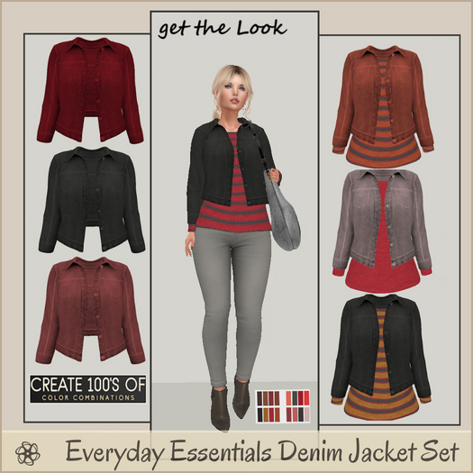❤️ EVERYDAY ESSENTIALS DENIM JACKET & SWEATER FATPACK-FOR MAITREYA LARA & LARAX-LEGACY CLASSIC & MESHBODY-EBODY-BELLEZA