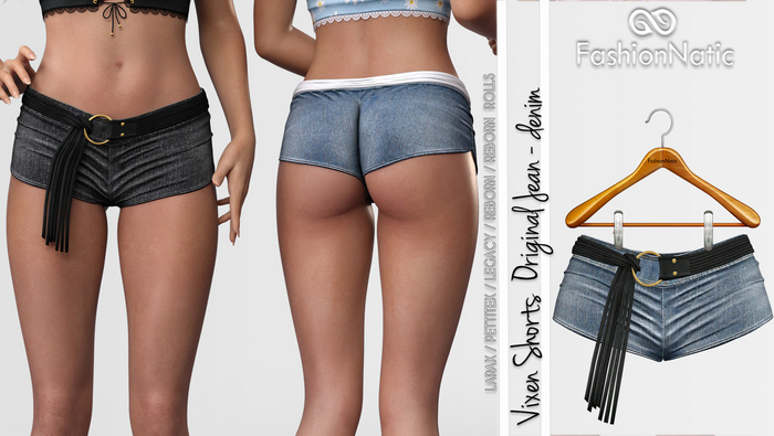 Shorts Vixen Original Denim - Jeans - LaraX, PetiteX, Legacy, Reborn, Rolls - FashionNatic