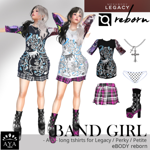 - AYA - long tshirts BANDGIRL