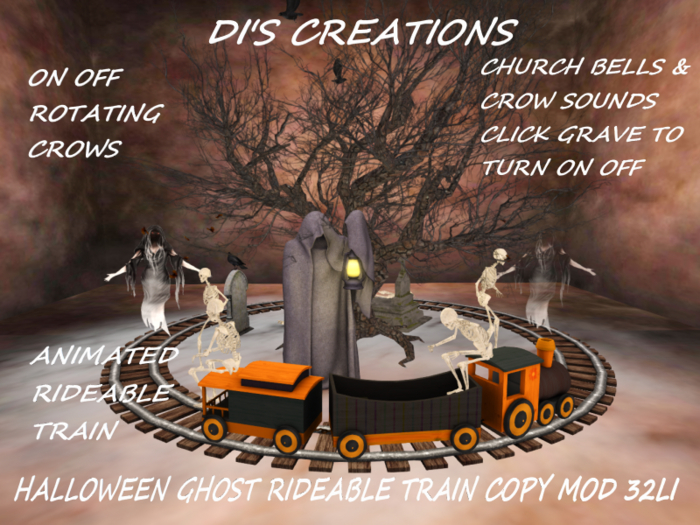 HALLOWEEN GHOST RIDEABLE TRAIN