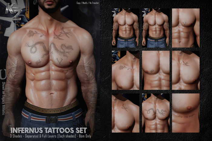 KARMAZZ Infernus Tattoos Set - 3 Shades - BOM