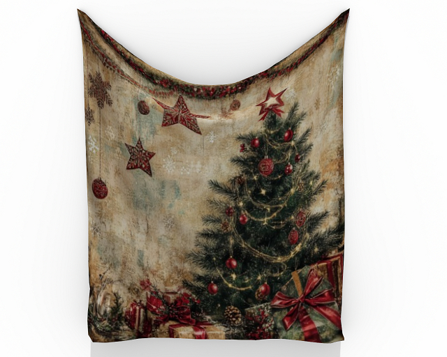 Christmas Tapestry Tree with Presents ~ One of a Kind Design by Valerie