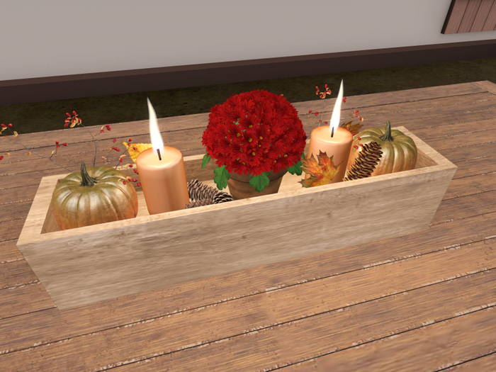 Autumn candle box
