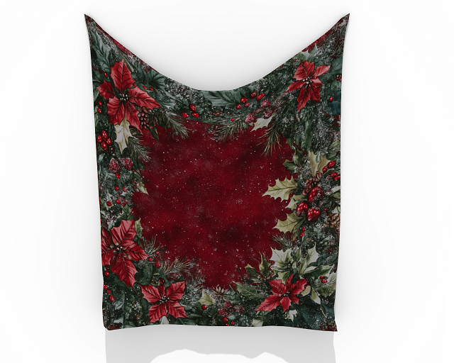 Christmas Tapestry Red Berries ~ One of a Kind Design by Valerie