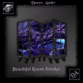 NuTec: Purple Dolphin Waves Room Divider 
