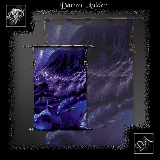 NuTec: Purple Dolphin Waves Tapestry