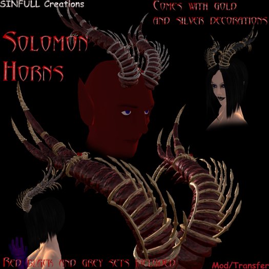 Sinfull Creations Solomon Demon Horns