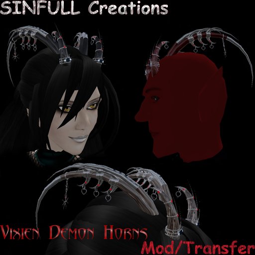 Sinfull Creations Vixien Demon Horns