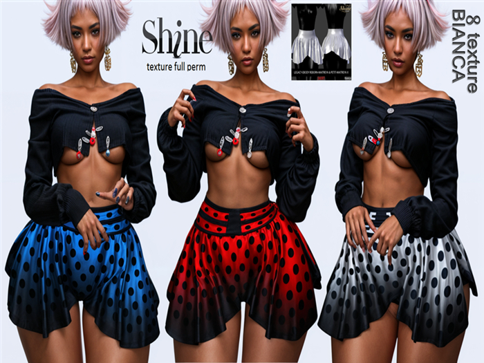 AJ [SHINE FULL PERM] SKIRT BIANCA  _TEXTURE FULL PERM