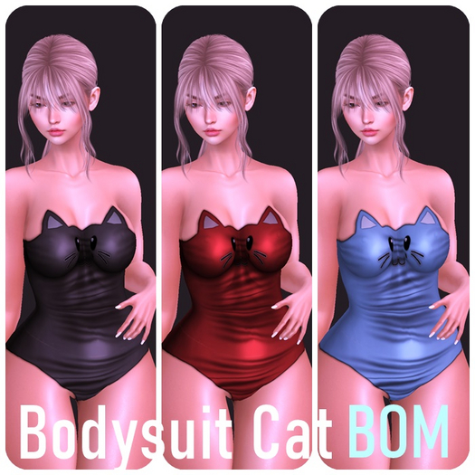 Bodysuit Cat  Red - BOM