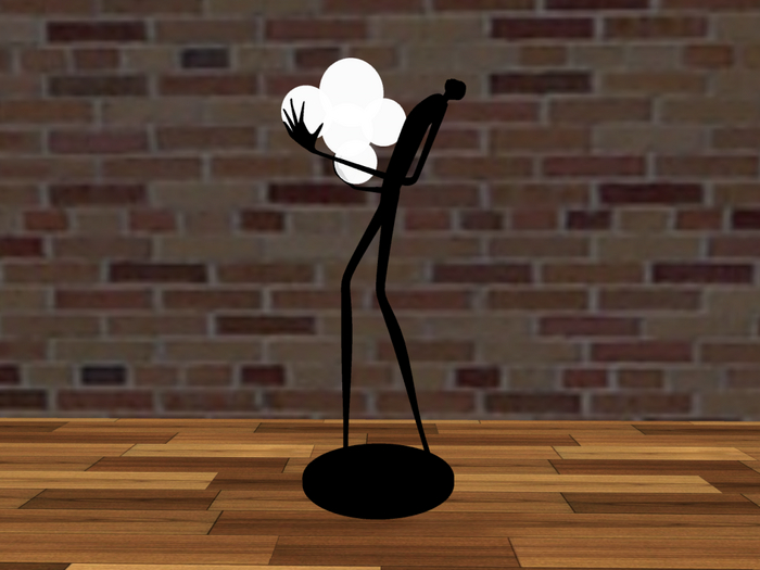 Sculpture floor lamp