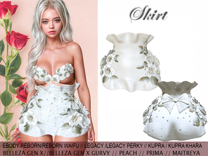 InStyle Skirt with roses - Gentle