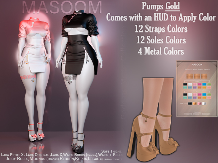 [[ Masoom ]] Goddess Mode Pumps - Gold