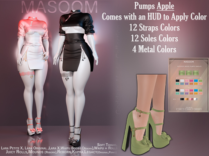 [[ Masoom ]] Goddess Mode Pumps - Apple