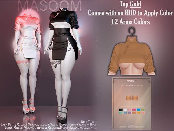 [[ Masoom ]] Goddess Mode Top - Gold