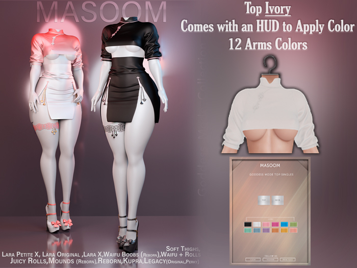 [[ Masoom ]] Goddess Mode Top - Ivory
