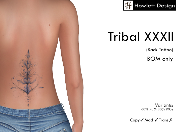 [HDesign] Tribal XXXII (Back Tattoo)