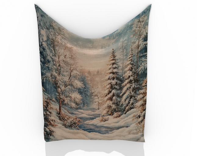 Christmas Tapestry Winter Scene