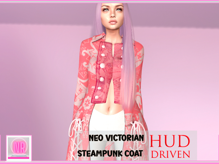 Neo Victorian Steampunk Coat Hud driven (add me or rezz)